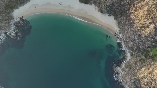 Natural beach, bay del Organo, Huatulco National Park, Oaxaca Mexico 