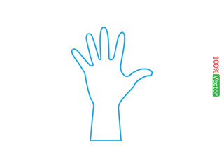 Hand different style vector line art. hands icon minimalist illustration design template. hands line art vector illustration. Best outline design. hand-drawn cartoon fridges Vector illustration.