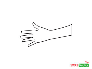 Hand different style vector line art. hands icon minimalist illustration design template. hands line art vector illustration. Best outline design. hand-drawn cartoon fridges Vector illustration.