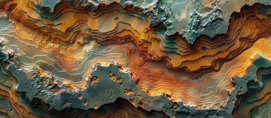 Geological Landscape Showcasing Potential Targets and Mineral Rich Formations - obrazy, fototapety, plakaty