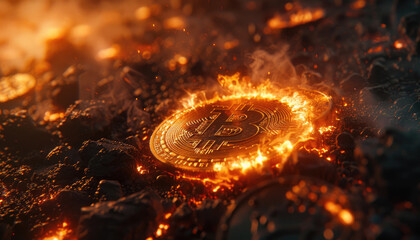 Amidst the flames of damnation, Bitcoin emerges as a flicker of hope In the hellish realm, its value fluctuates like souls in torment