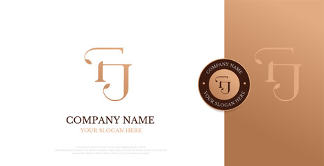 Initial FJ Logo Design Vector 