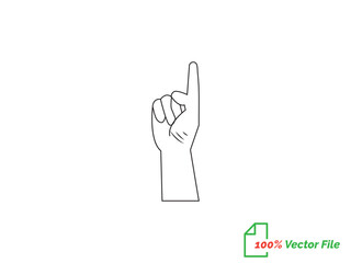 Hand different style vector line art. hands icon minimalist illustration design template. hands line art vector illustration. Best outline design. hand-drawn cartoon fridges Vector illustration.