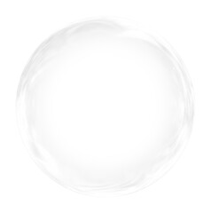 Clear bubble shape png sticker, 3D rendering graphic, transparent background