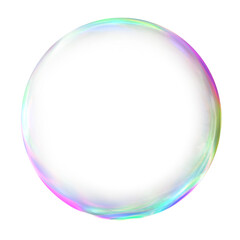 Holographic bubble shape png sticker, 3D rendering graphic, transparent background