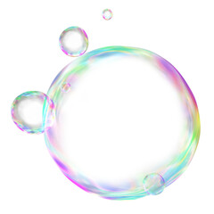 Holographic bubble shape png sticker, 3D rendering graphic, transparent background