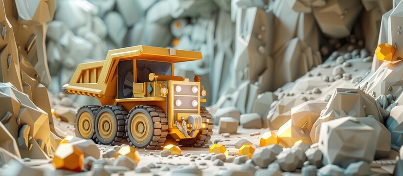 Innovative Futuristic Gold Mining Machine Showcased in Simulated 3D Clay