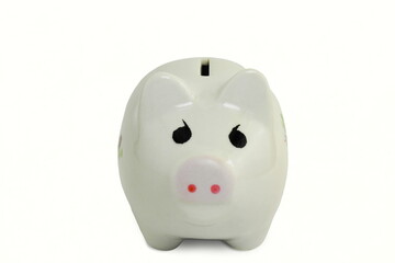 Piggy bank,saving money,wealth,financial concept,Financial planning for the future,white background