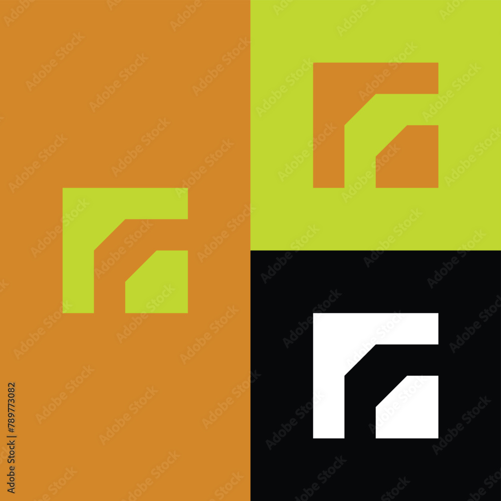 Wall mural simple modern square logo, suitable for company logo branding.