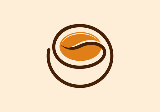 Letter O Coffee Logo Template. Letter O coffee shop icon, coffee brand, minimalist, modern letter O coffee icon
