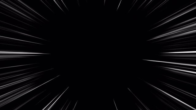 マンガの集中線の効果、放射線のアニメーション動画（アルファチャンネル付）