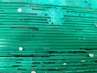 background, Old Green plastic with horizontal strip texture and dusty