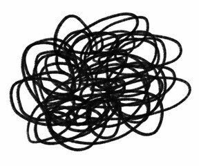 Tangle line png doodle element, transparent background