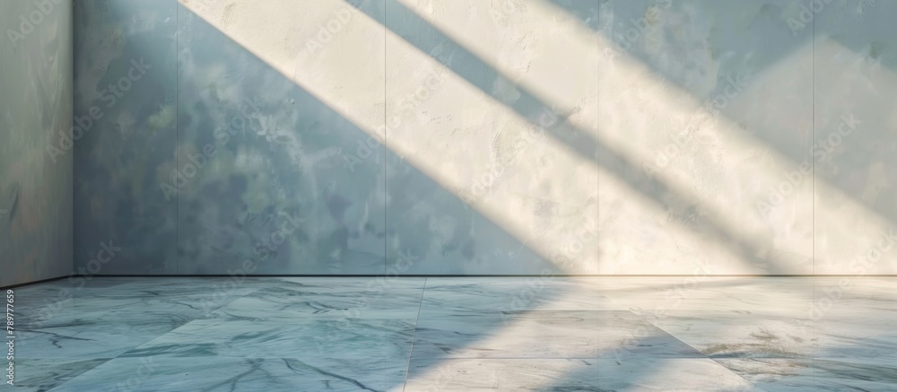 Aufkleber a close up image showing a window set in a plain white wall with a smooth marble floor underneath