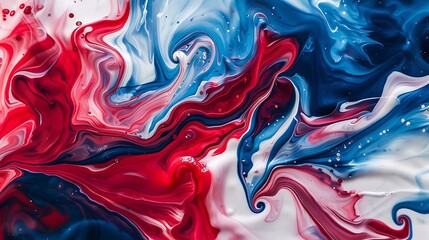 Abstract Background Evoking Red, White, and Blue Bliss Suitable for American Celebration Day - obrazy, fototapety, plakaty