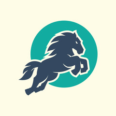 Black Horse Icon Logo vector