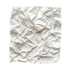 Crumpled paper texture isolated on transparent background Generative Ai.