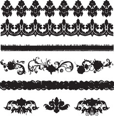 Shari Border Design silhouette vector illustration