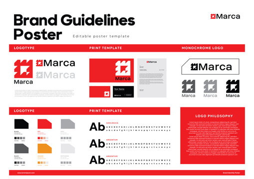 brand guidelines website poster template
