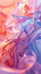 Abstract emotional therapies visualized in closeup, intense color gradients and soft forms blending in therapeutic settings, promoting profound healing impacts
