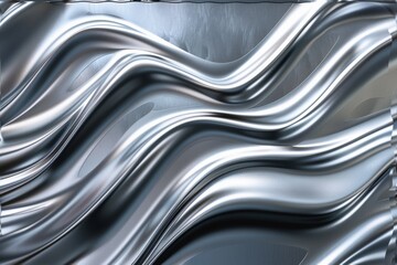 Modern Seamless Corrugated Aluminum Texture Background. Sleek Metallic Surface for Contemporary Designs AI Image