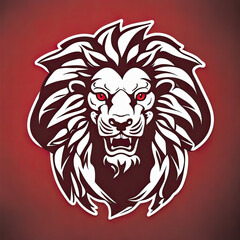 Obraz premium lion icon or lionlogo, liom head mascot, illustration of an lion, lionhead vector, lion head mascot, Logo lion, icon lion, red tiger