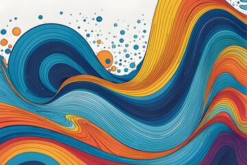 AI Generated- illustrations for the concept of physics on the topic of Fluid Dynamics. - obrazy, fototapety, plakaty
