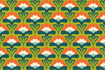 Fabric Prints' Beauty. Seamless Patterns with Mosaic Ornaments