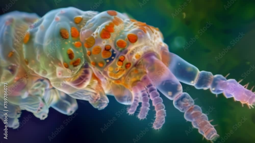 Aufkleber a magnified image of a tardigrades claw which is often used for gripping surfaces and walking on dif