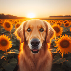 dog in flower