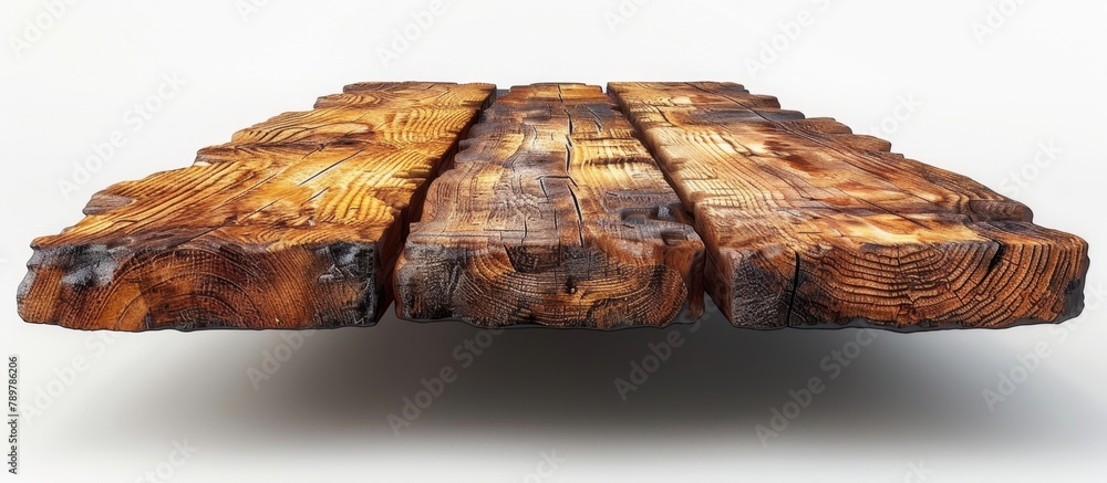 Aufkleber a simple wooden table showcased against a plain white background adding a touch of elegance and mini