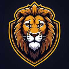 Obraz premium lion icon or lionlogo, liom head mascot, illustration of an lion, lionhead vector, lion head mascot, Logo lion, icon lion, tiger