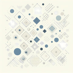 Abstract background with small geometric shapes and gradient