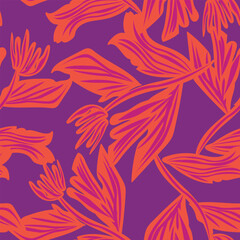 Colourful Botanical Floral Seamless Pattern Design