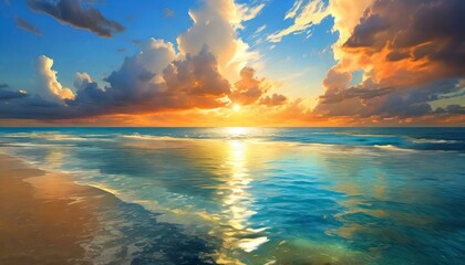 Evening sky on the beach, sunset view on the beach, sea clouds and sky in the afternoon, beach view with dusk, aesthetic clouds, aesthetic sky