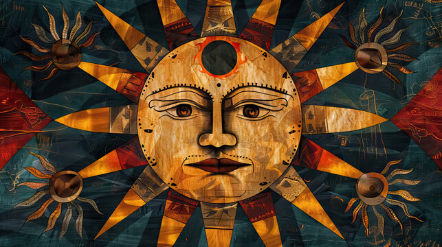 sacred sun symbols and motifs from Native American cultures.