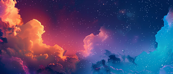 colorful night milky sky  background 