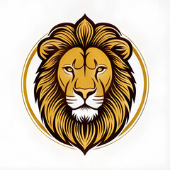 Fototapeta premium lion icon or lion logo, lion head mascot, illustration of an lion, lionhead vector, lion head mascot, Logo lion, icon lion, tiger