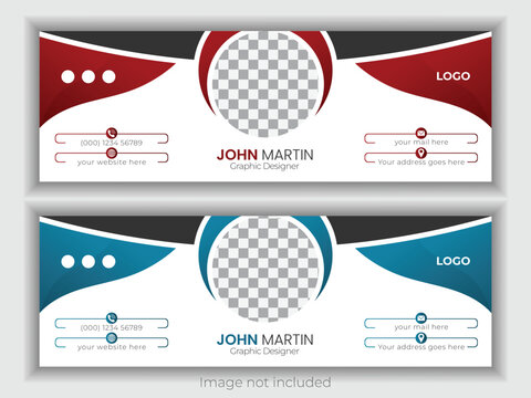 Modern and clean with eye catching email; signature design with two color combo package.