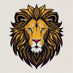 Obraz premium lion icon or lion logo, lion head mascot, illustration of an lion, lionhead vector, lion head mascot, Logo lion, icon lion, tiger