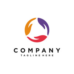 Organization Logo, hand logo, care logo