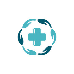 Health care logo, hand care logo design