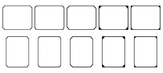 Decorative Vector Frames and Borders. Black Set of vintage frames.