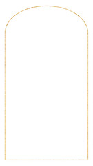 Png gold vertical arch frame, transparent background