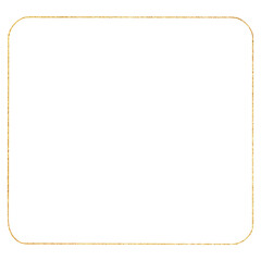 Png gold line, square frame, transparent background