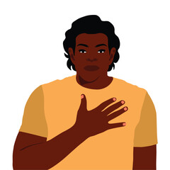 Handsome black man in elegant art style vector