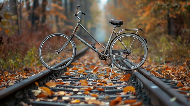 Take pictures of bicycles in important places. such as a public park or a green railway. Focus on spreading happiness, --ar 16:9 Job ID: 294a4625-8dea-484e-9bc3-2a1f0f47be05