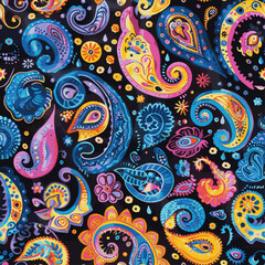 Vibrant paisley pattern