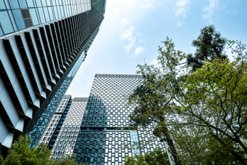 서울 고층건물 빌딩 하늘 도시풍경 - obrazy, fototapety, plakaty