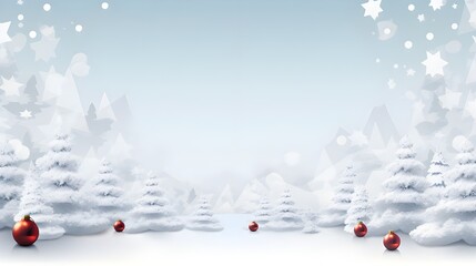 christmas background with christmas tree and snow - obrazy, fototapety, plakaty